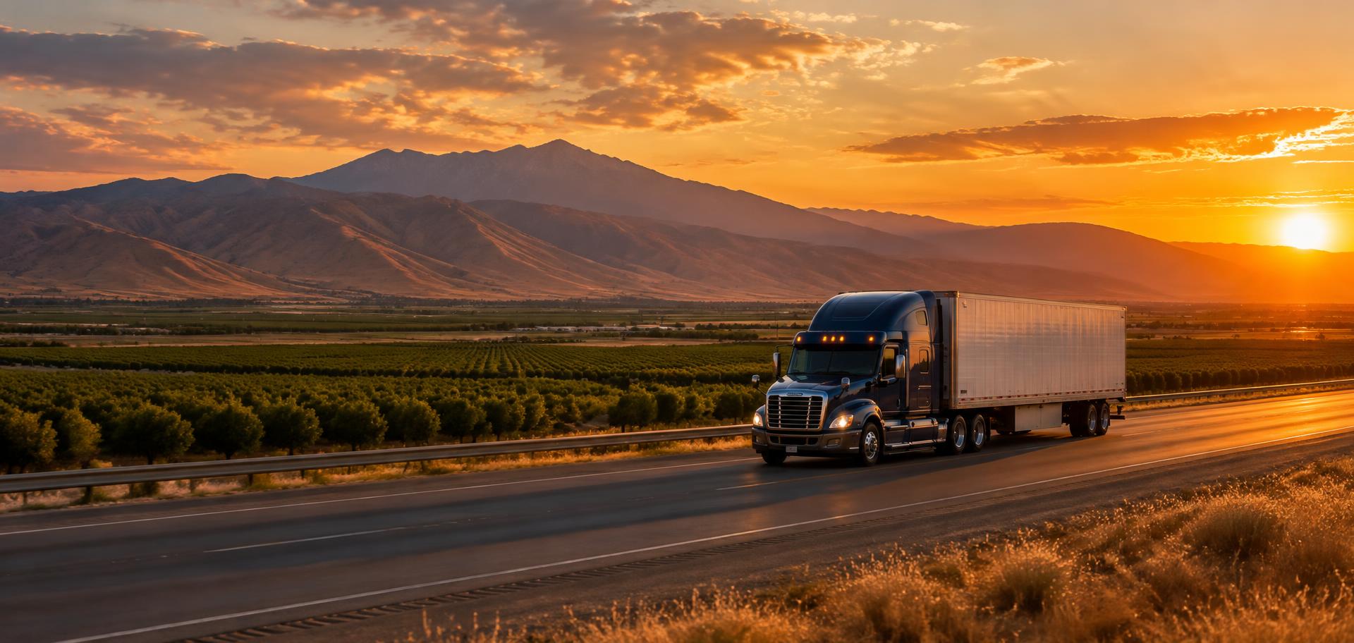 Truck on Central Valley highway